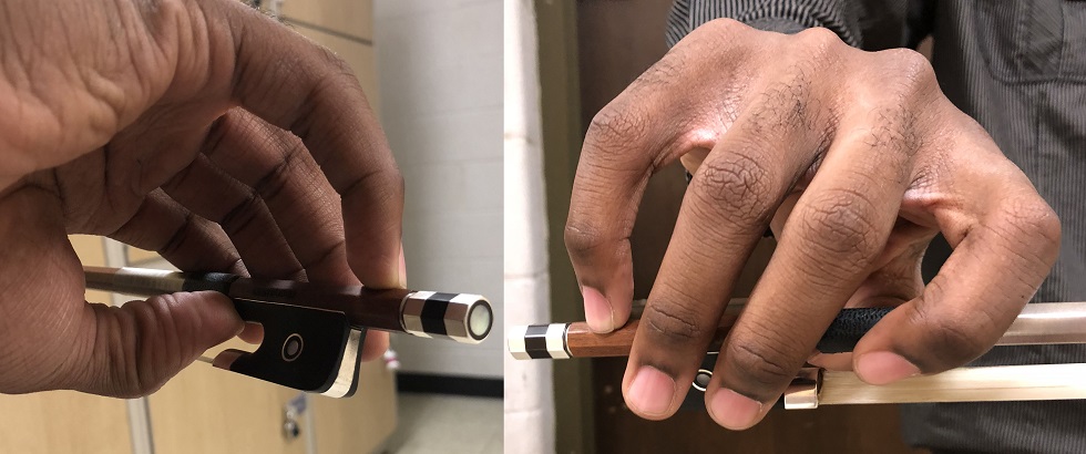proper holding technique bow hold